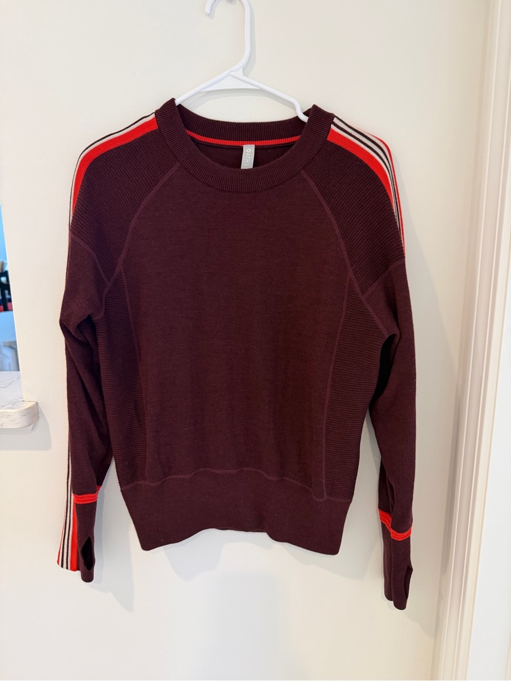 Athleta Canyon Colorblock Striped Sweater XS with Thumbholes